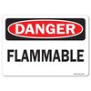 Signmission OSHA Danger Sign, 7" Height, 10" Width, Rigid Plastic, Flammable, Landscape, L-19372 OS-DS-P-710-L-19372